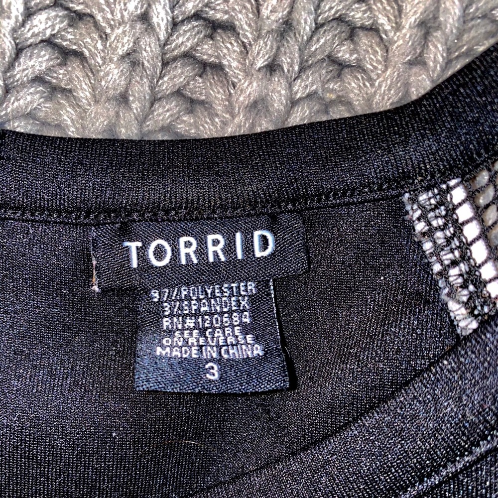 Torrid Black & White Top